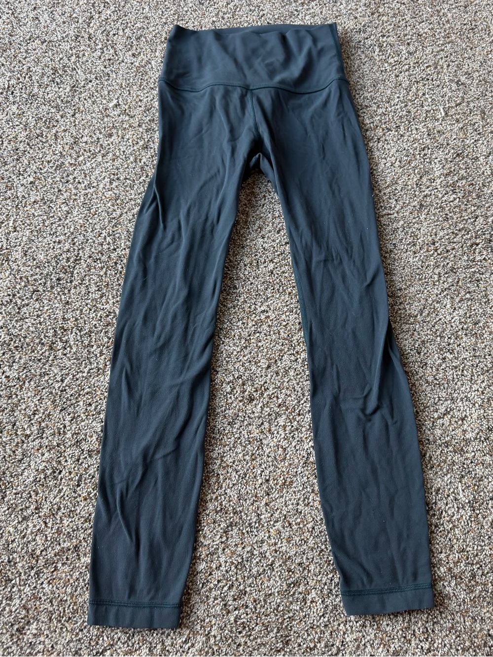 Lululemon Size 4 Slate Blue Gray Full Length Yoga Leggings Pants Older Style